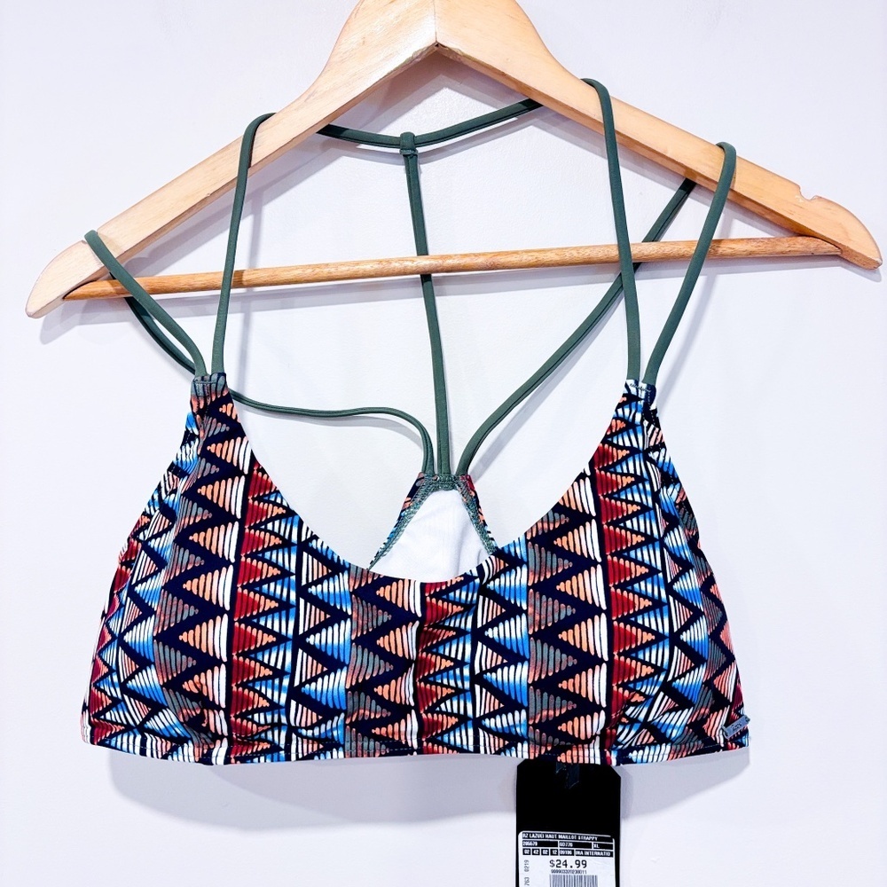 RIPZONE Red‎ blue and green swimsuit top